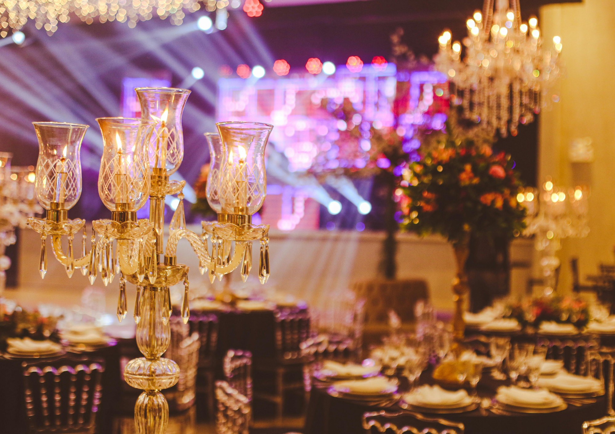 Elegant ballroom setup